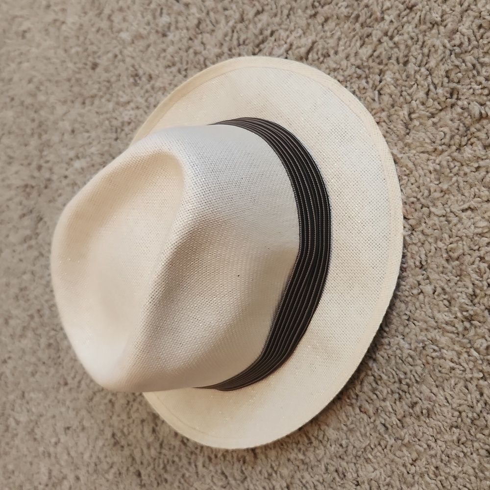 Fedora Hat with Brown Striped Hat-Band